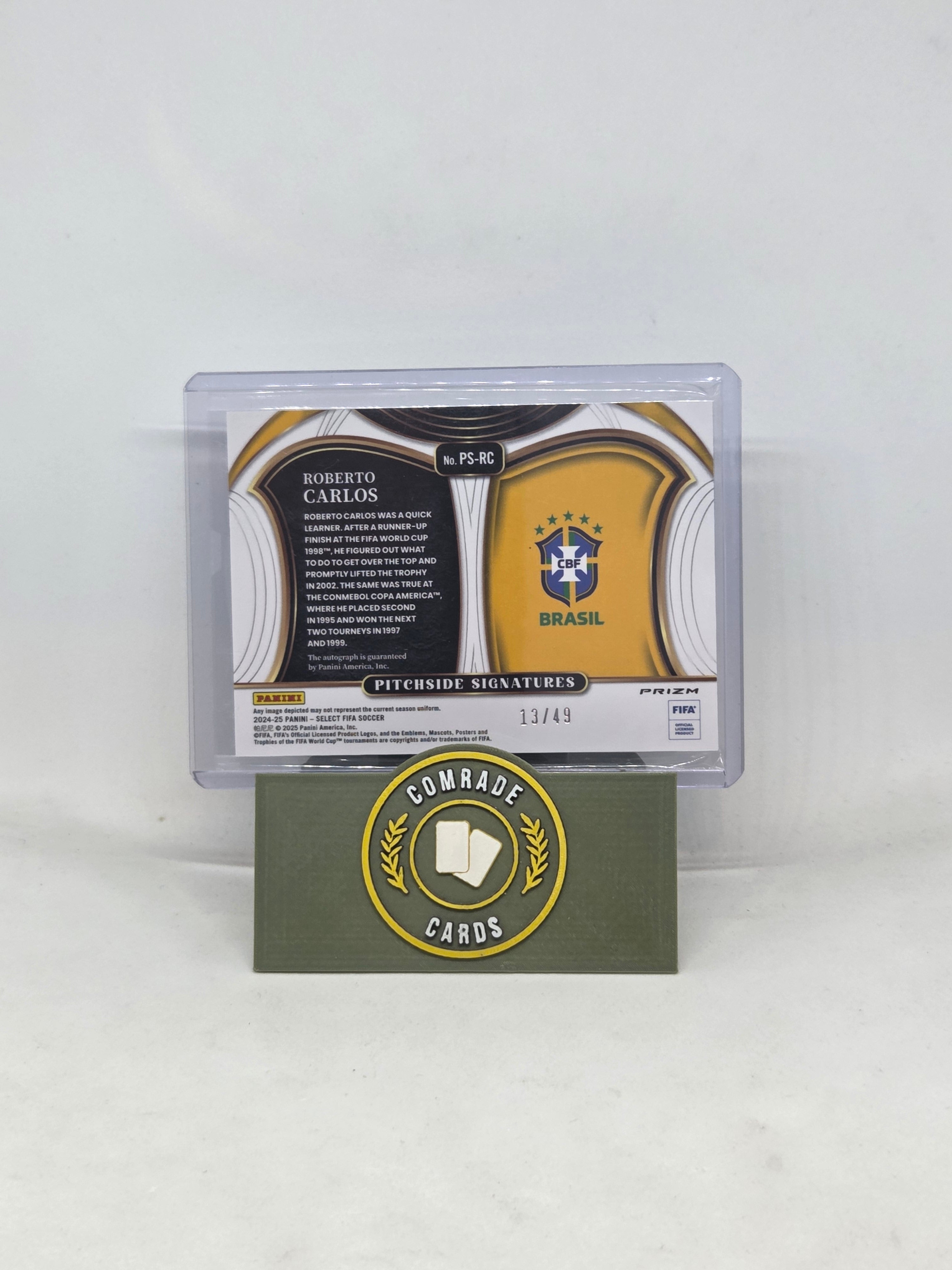 Roberto Carlos (Brazil) 13/49 Autographed Card Select Fifa 2024-2025