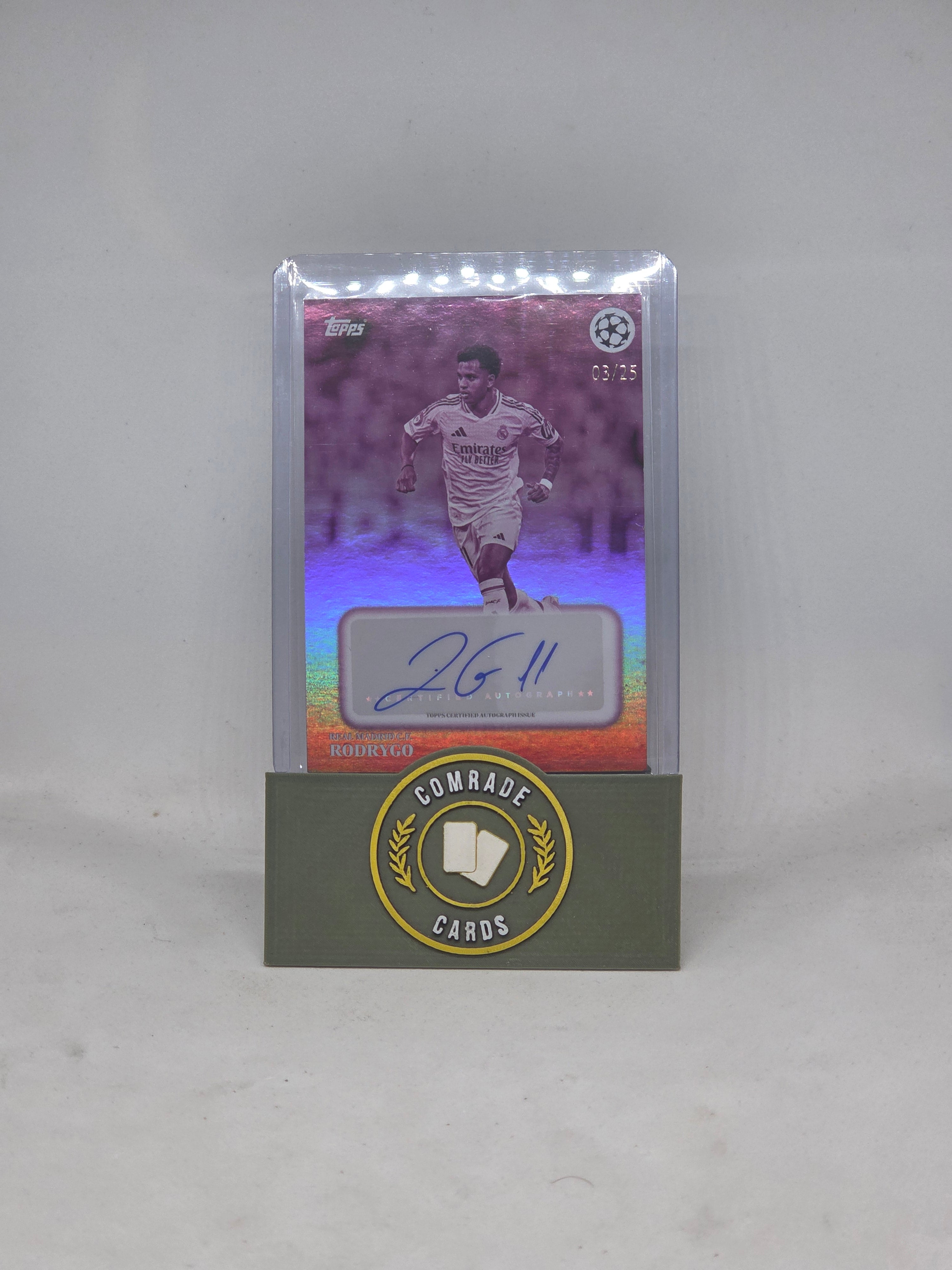 Rodrygo (Real Madrid) 03/25 Autographed Card Topps Simplicidad 2024-2025