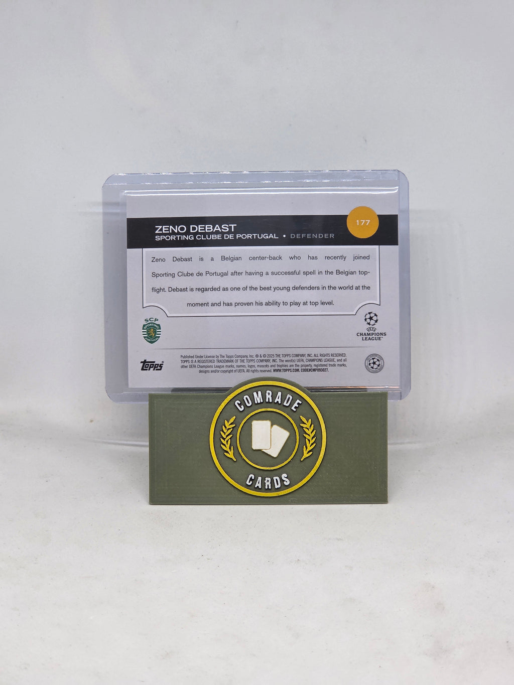 Zeno Debast (Sporting) Black Lava SSP Topps UCC 2024-2025