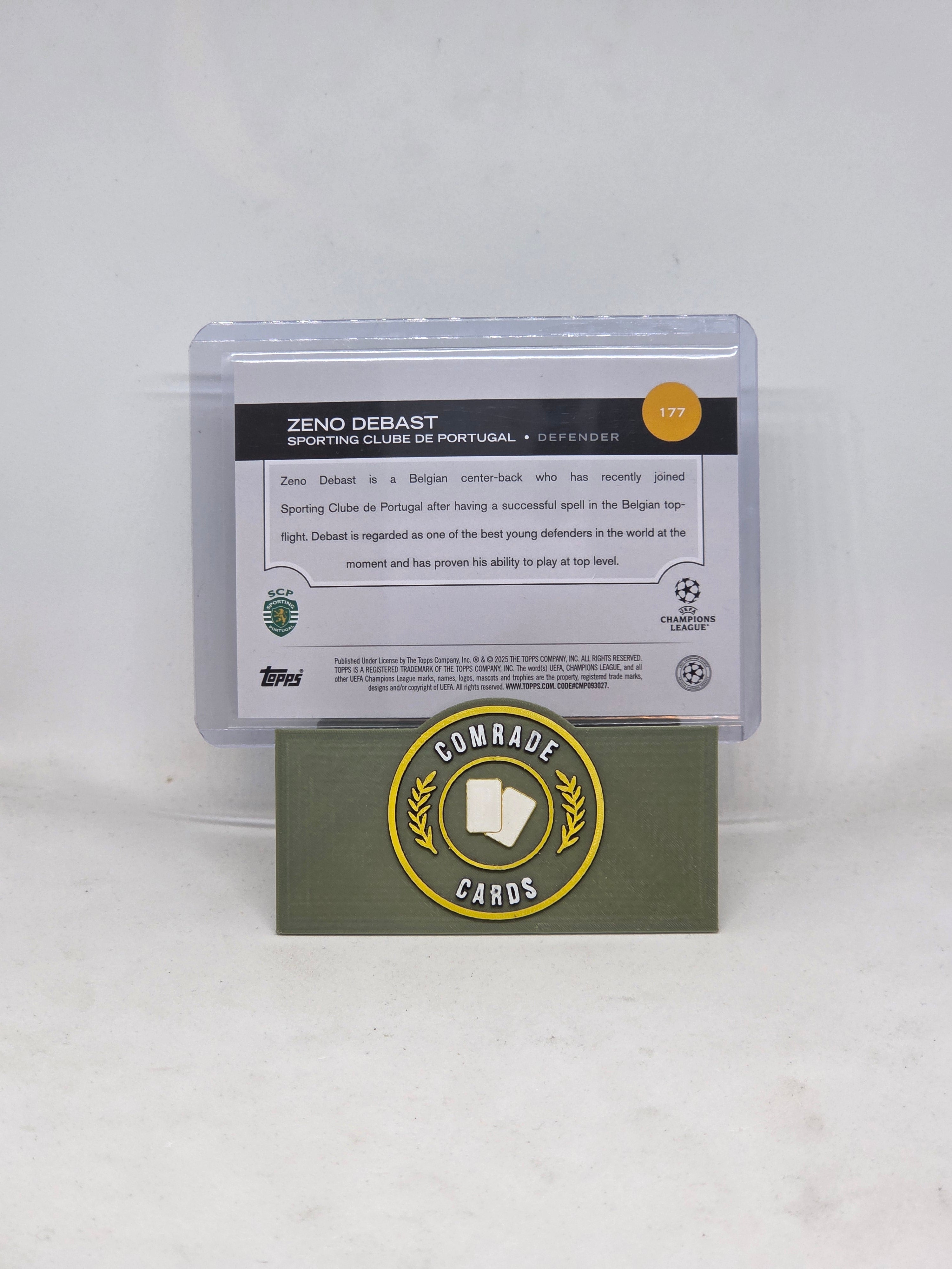 Zeno Debast (Sporting) Black Lava SSP Topps UCC 2024-2025