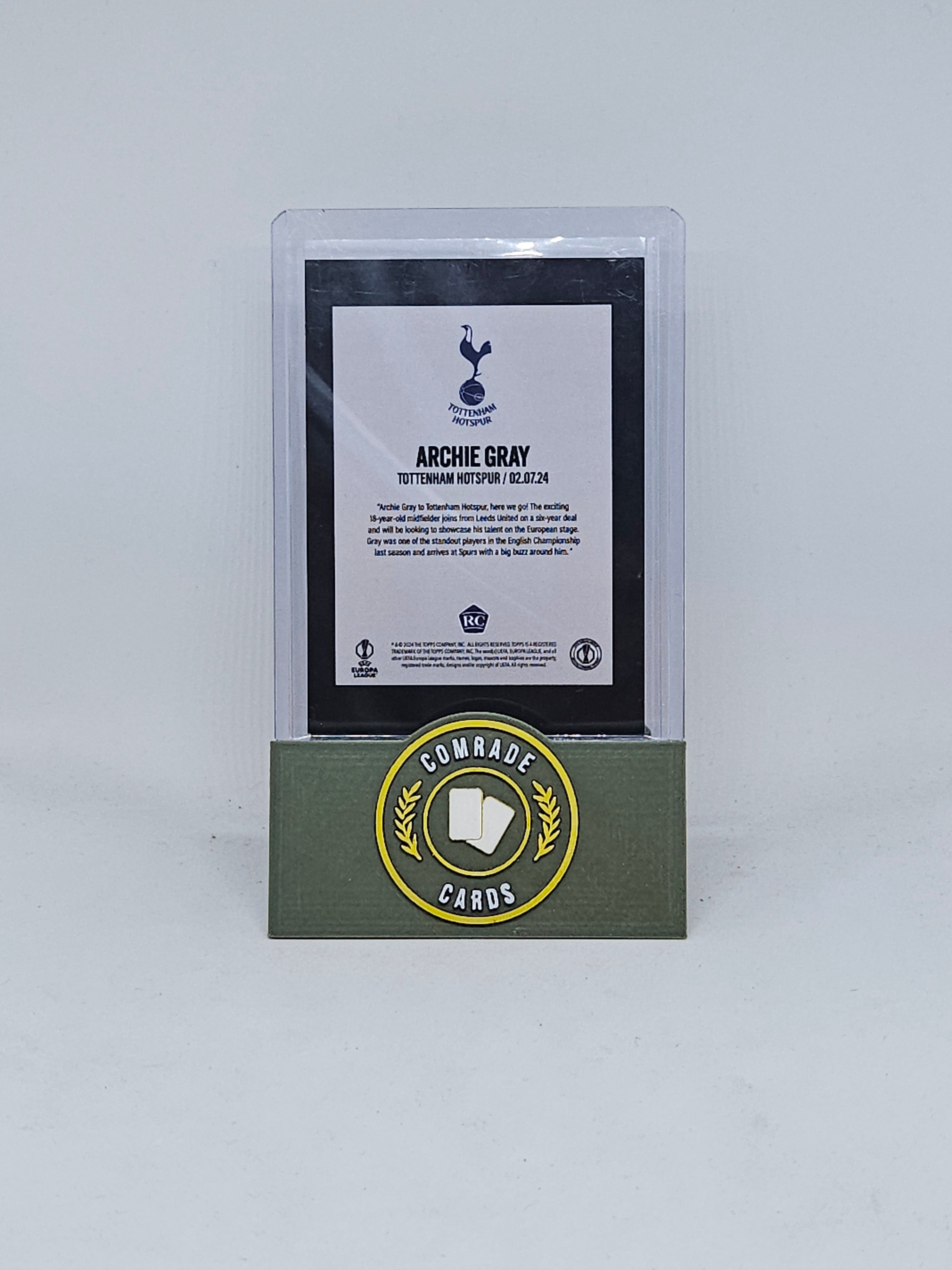 Archie Gray (Tottenham) 01/25 Topps Here We Go Summer Signings 2023-2024