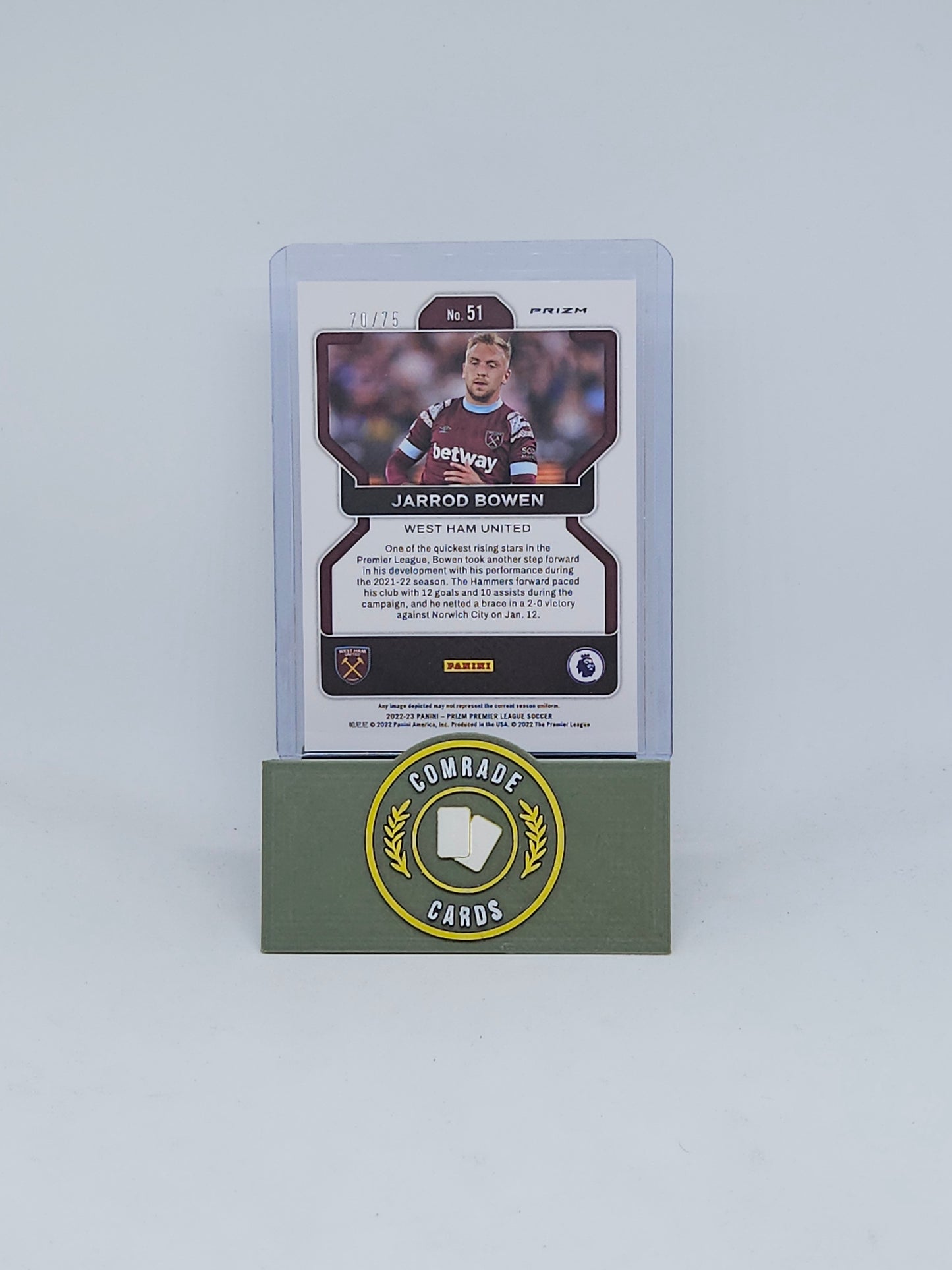 Jarrod Bowen (West Ham) 70/75 Prizm Premier League 2022-2023