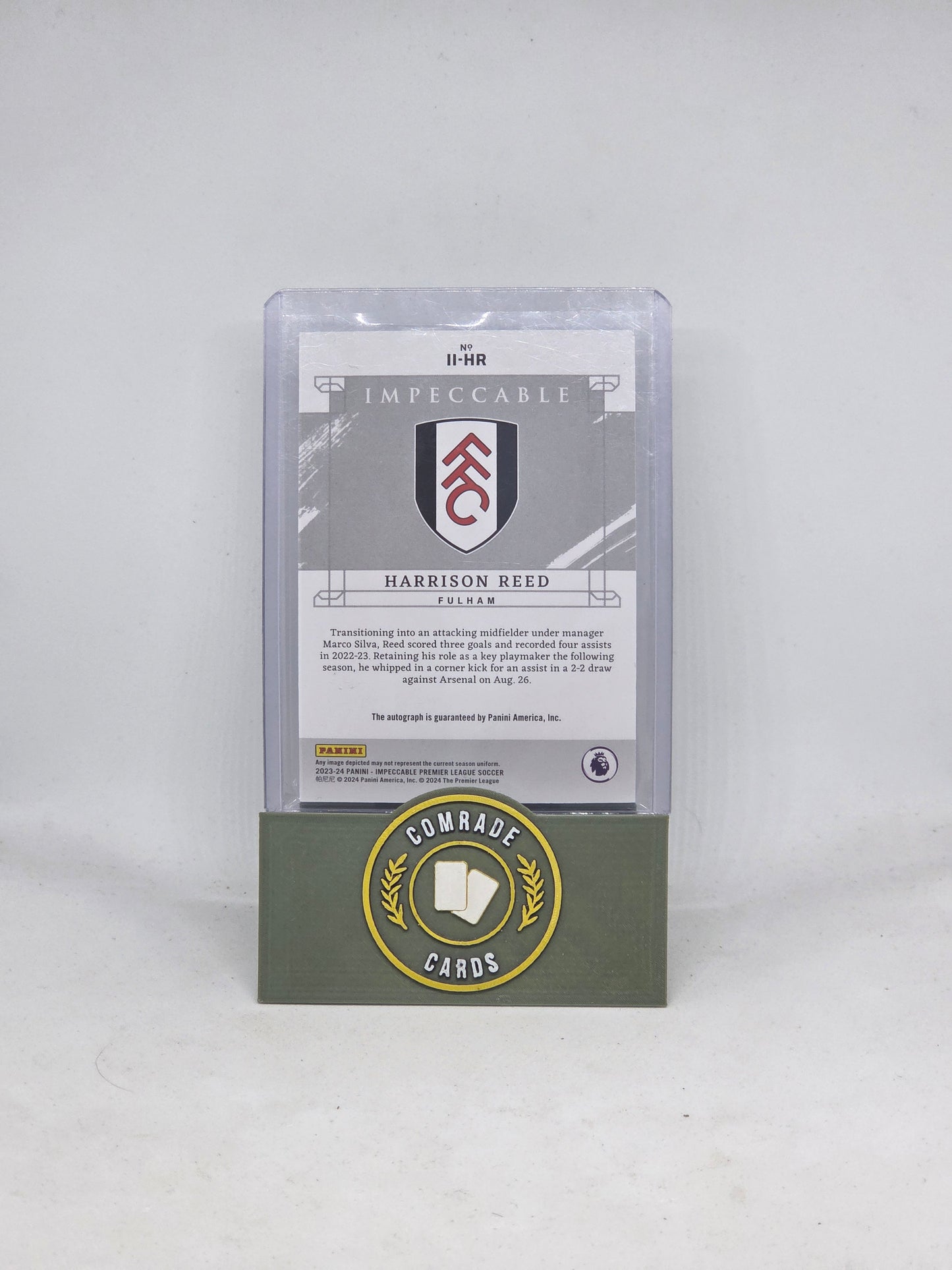 Harrison Reed (Fulham) 34/99 Autographed Card Impeccable 2023-2024